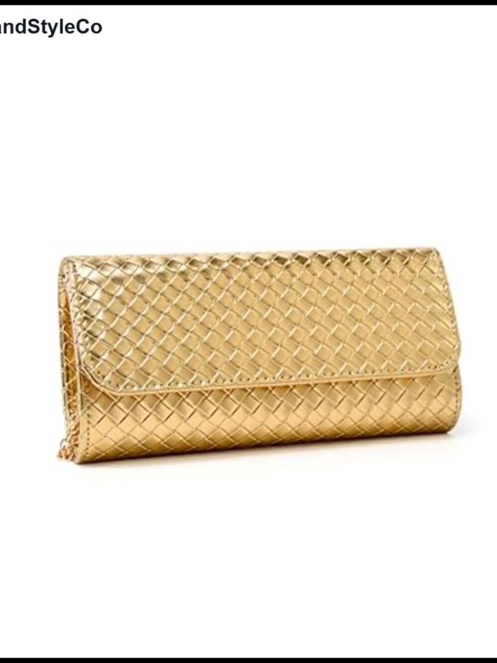 Woven Evening Bag Faux Leather Shoulder Crossbody Clutch Purse